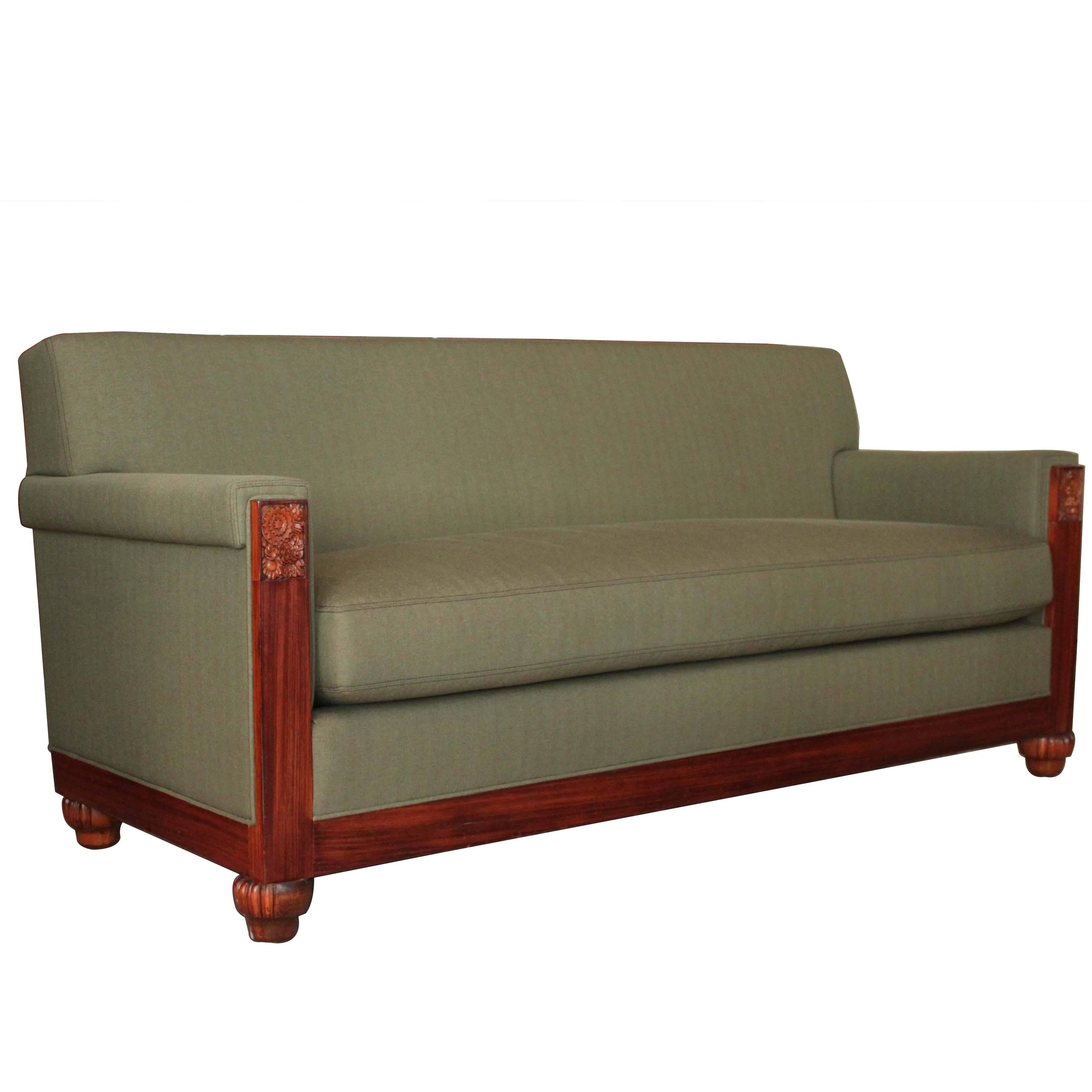 Sofa Attributed to Paul Follot For Sale