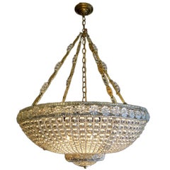 Large Beaded Crystal Chandelier
