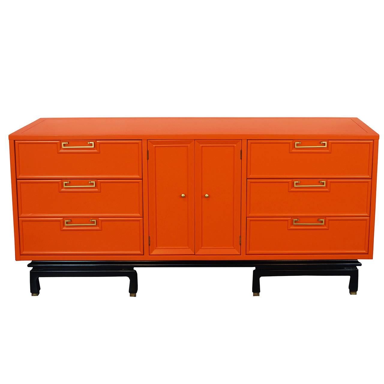 Hollywood Regency Lacquered Dresser by American of Martinsville