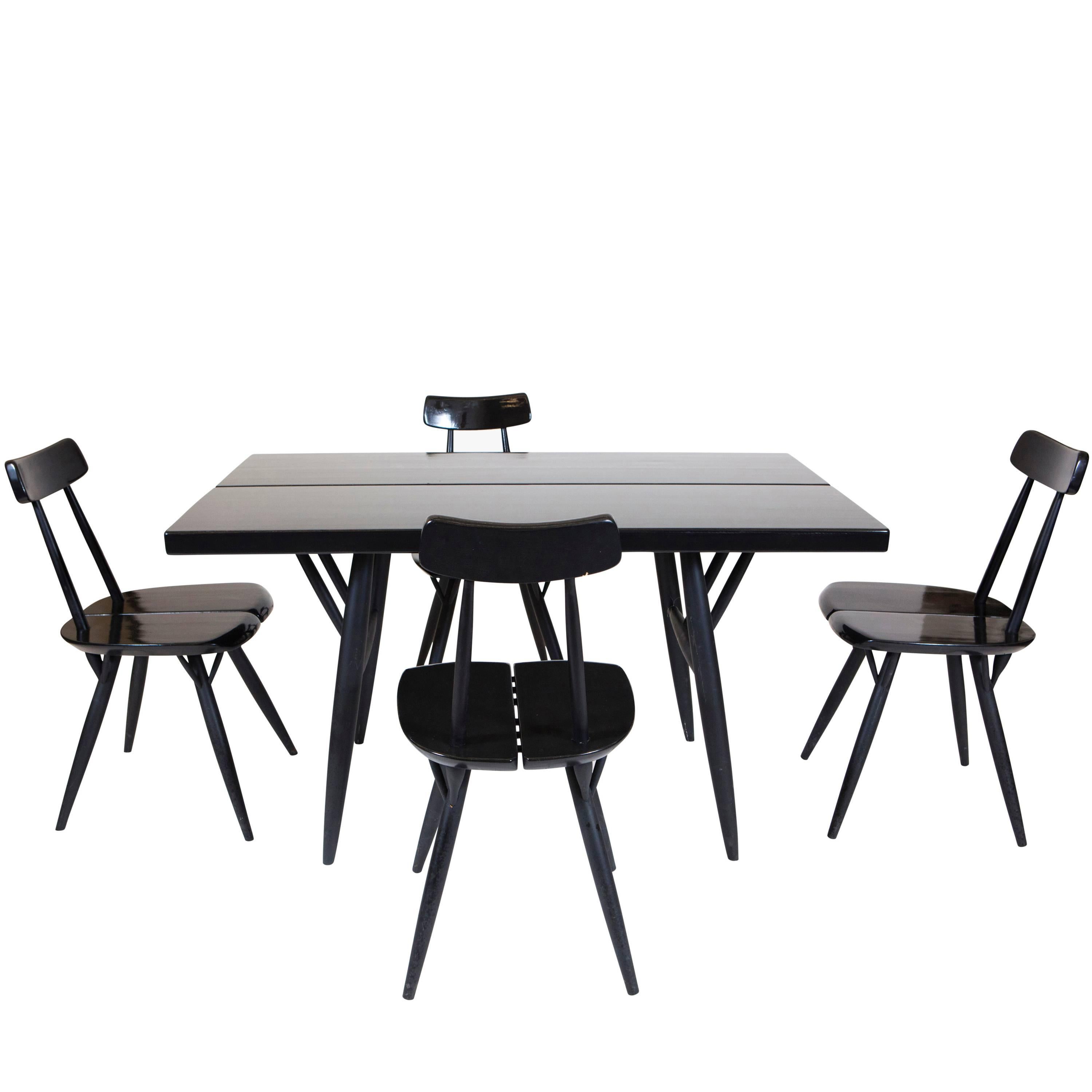 Pirkka Table and Chairs by Ilmari Taplovaara For Sale