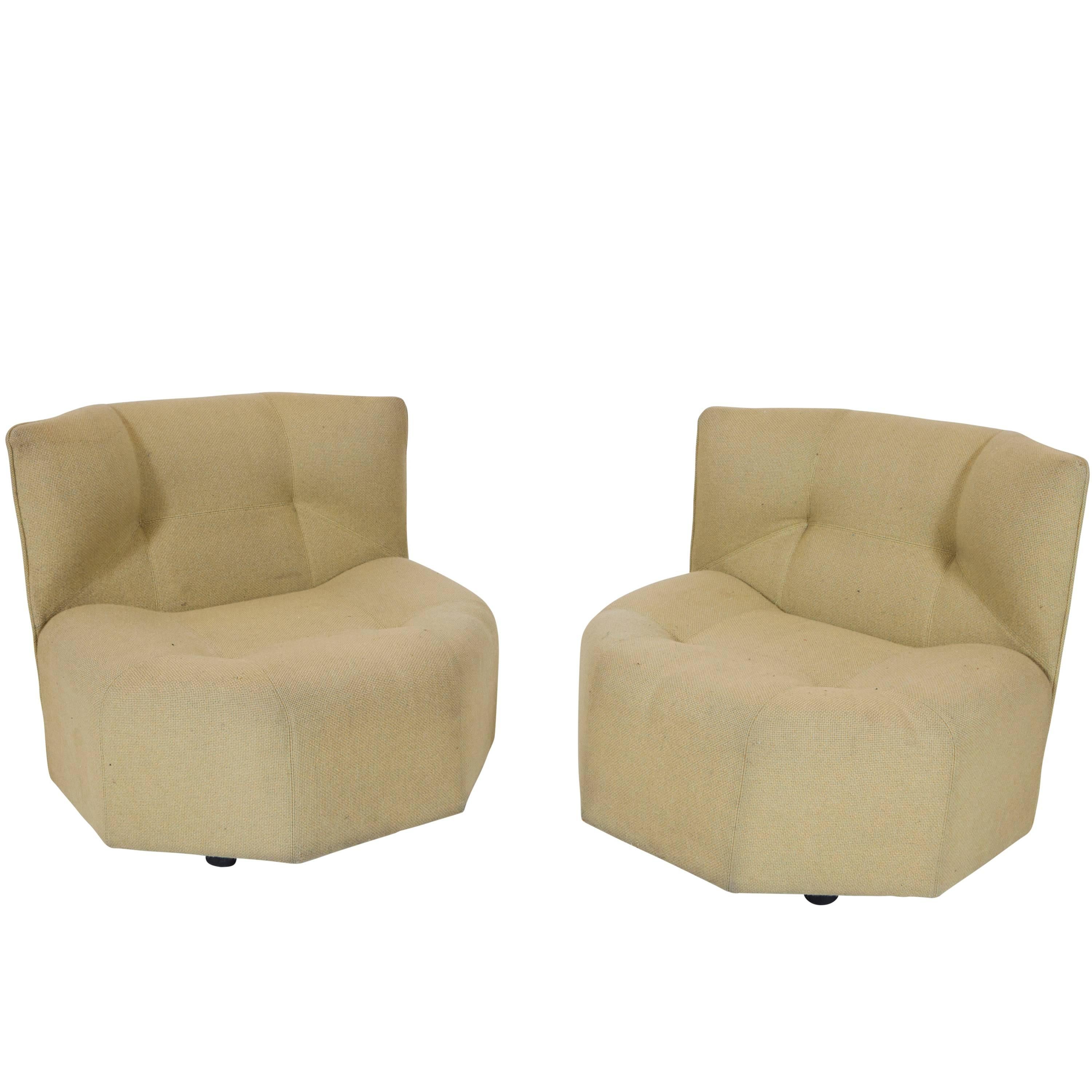 Pair of Octa Fauteuil, Italy, 1970s