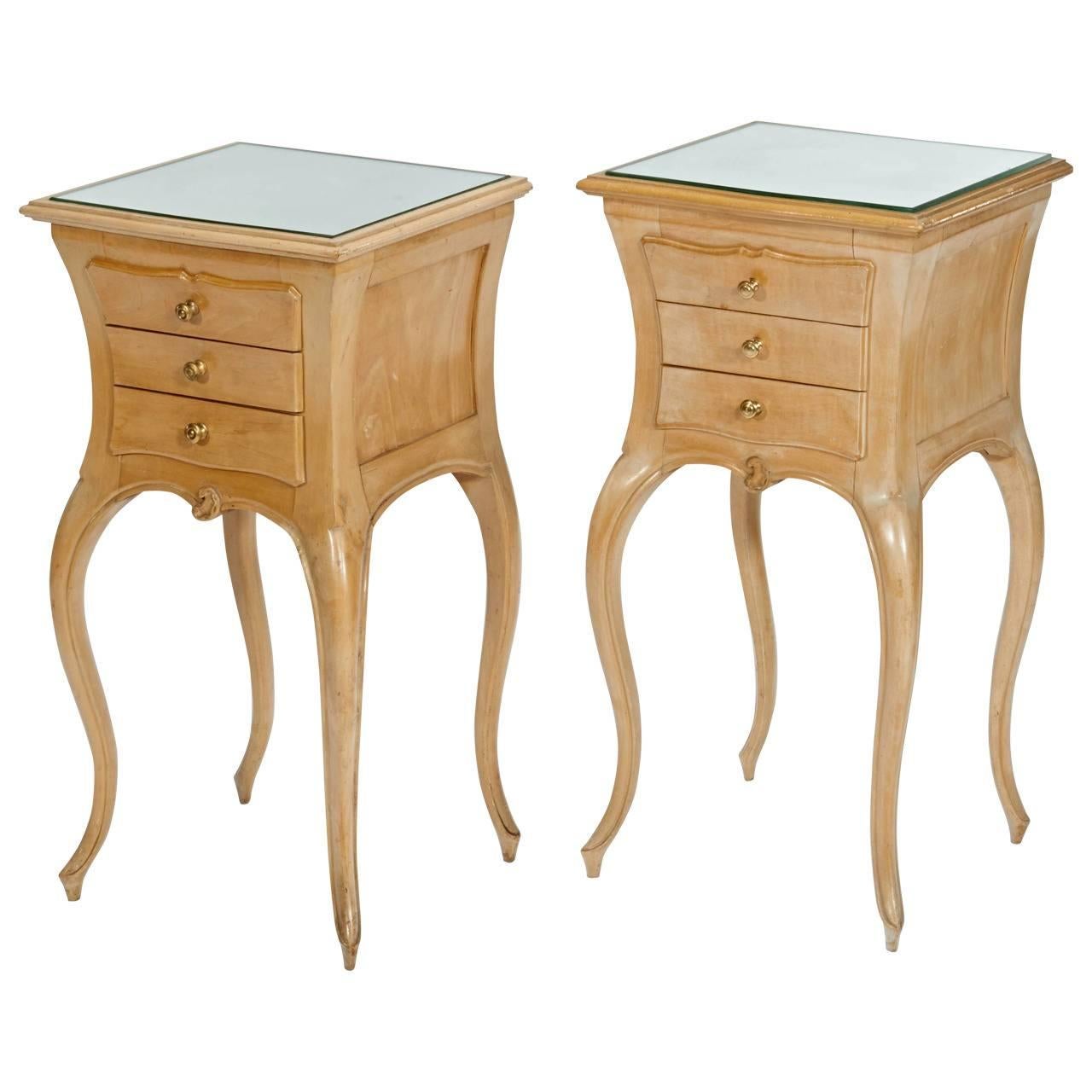 Maison Jansen Sycamore Nightstands For Sale