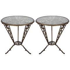 Beautiful Pair of Art Deco Rena Rosenthal Tables by Karl Hagenauer