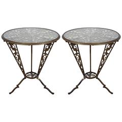  Beautiful Pair of Art Deco Rena Rosenthal Tables by Karl Hagenauer