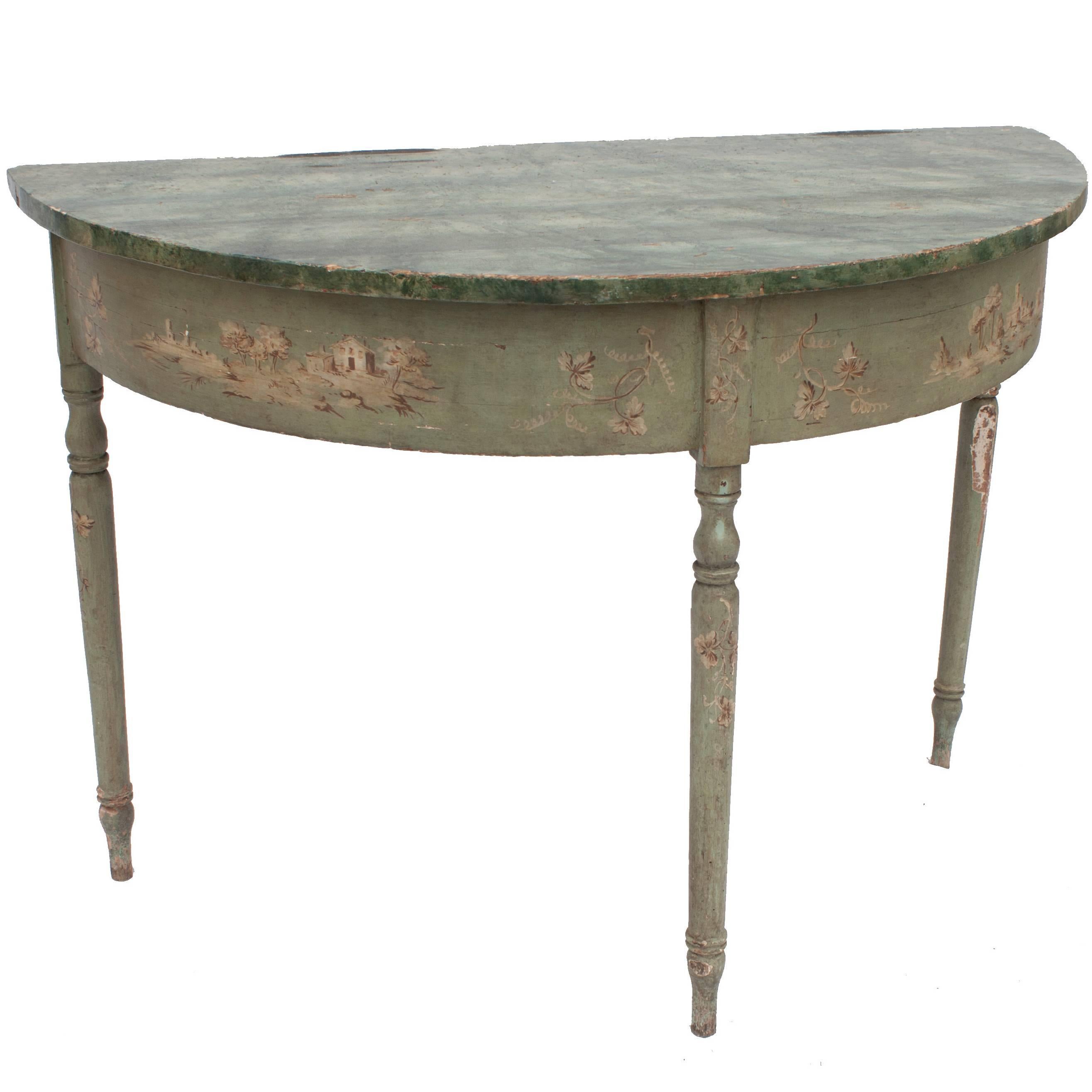 French Demilune Table For Sale