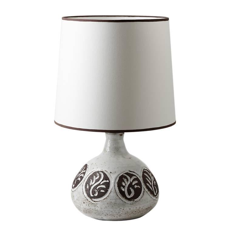 Elegant Ceramic Lamp by Albert Thiry, circa 1970-1980
