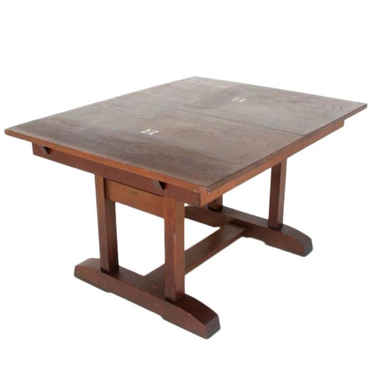 Arts and Crafts Oak Dining Table Circa 1910 For Sale at 1stdibs