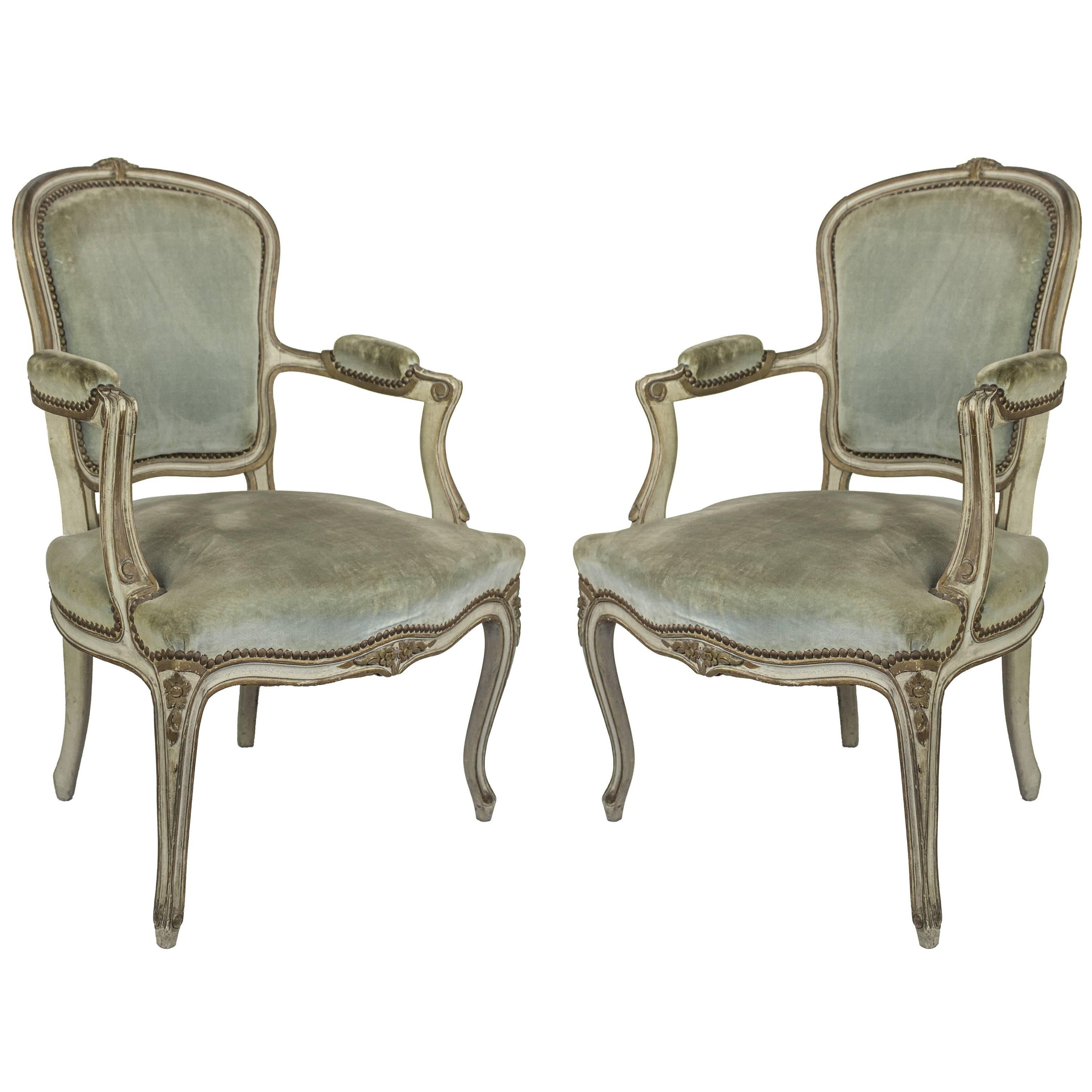 Pair of French Louis XV Style Armchair