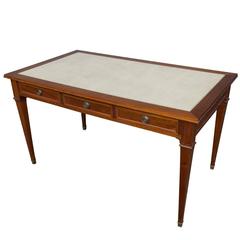 French Neoclassical Style, 1950s Mahogany Desk 10