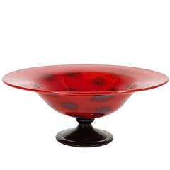 Internally Decorated Footed Compote by Schneider 9