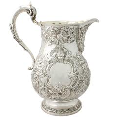 1827 Antique Sterling Silver Ale Jug