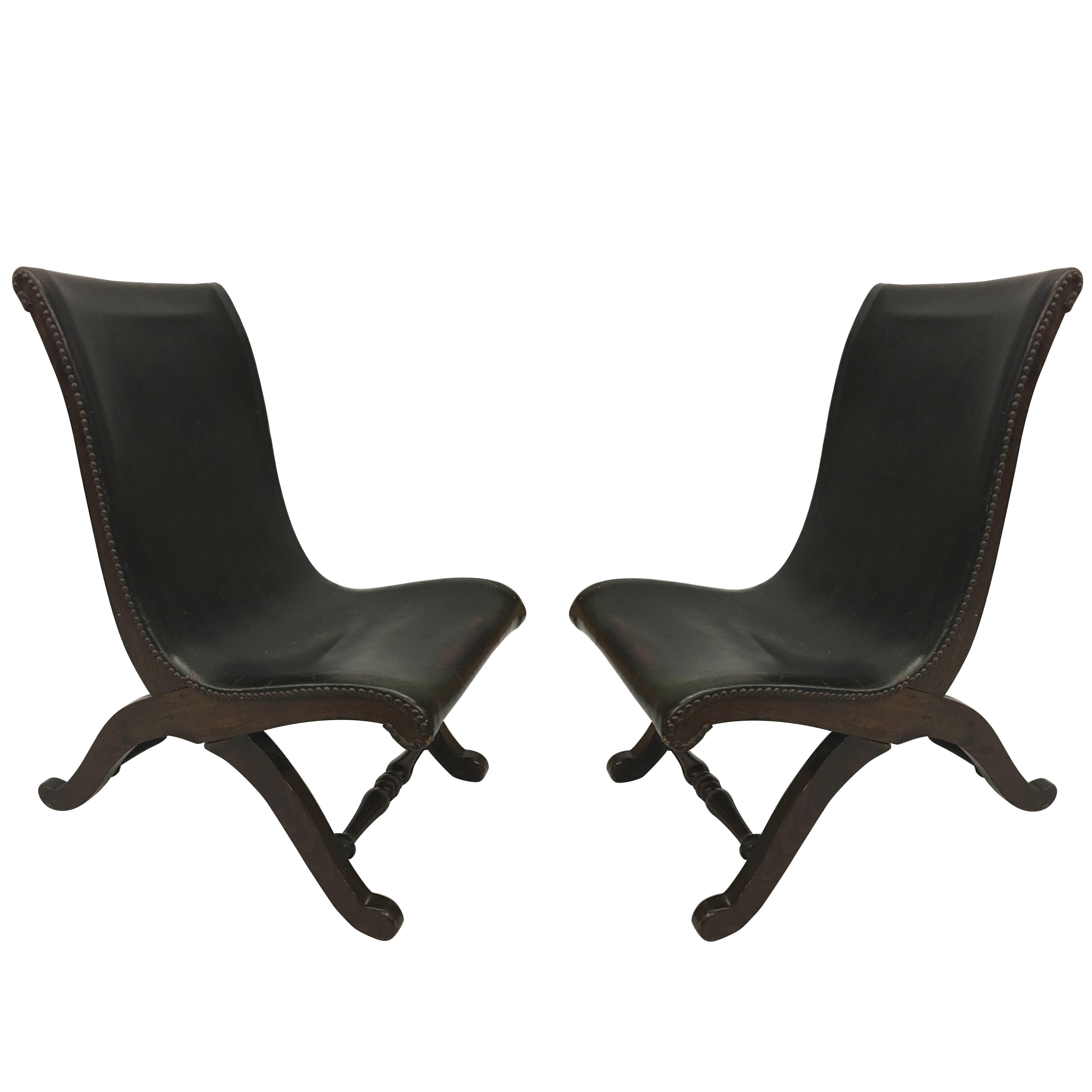 3 Mid-Century Modern Neoclassical Slipper / Lounge Chairs, Pierre Lottier, 1940