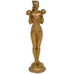 Art Deco Bronze Nude Figure