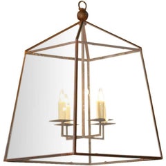 Monumental Custom American Iron and Glass "Seneca" Lantern