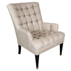 Mid-Century Modern Biscuit Tufted Armchair in the Manner of William Haines