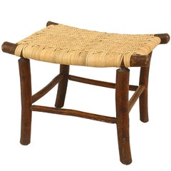 Vintage Old Hickory Woven Saddle Seat