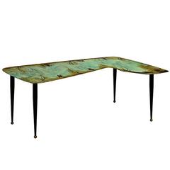 Hand-Painted Low Table by Decalage