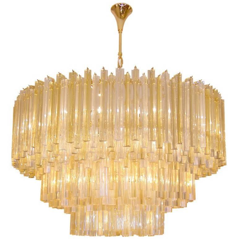 Eight Light French Chandelier With Clear And Amber Crystals At 1stdibs