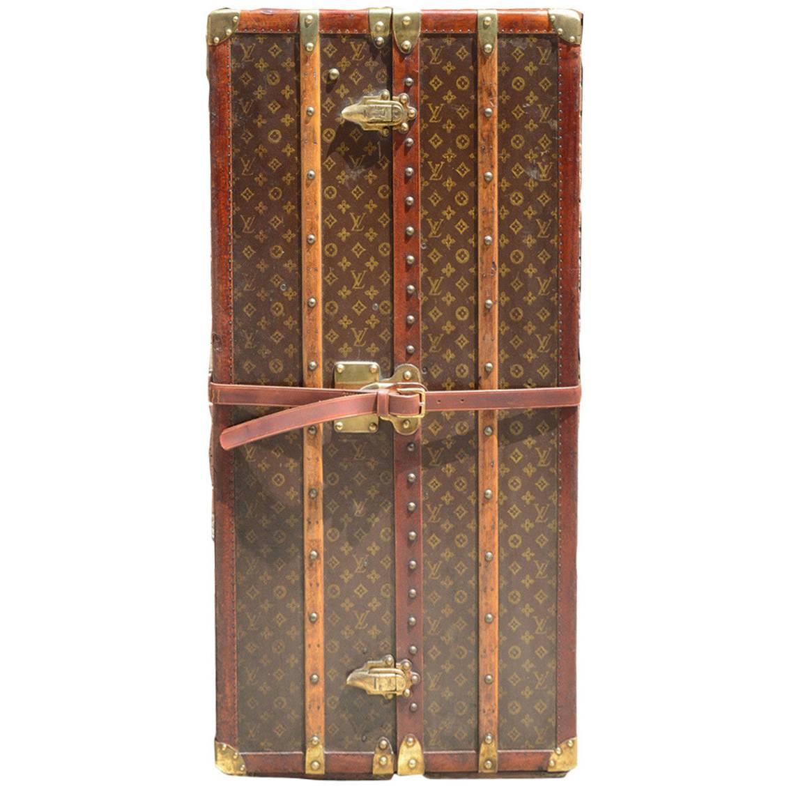 Antique Louis Vuitton Liberace Wardrobe with Ironing Board For Sale