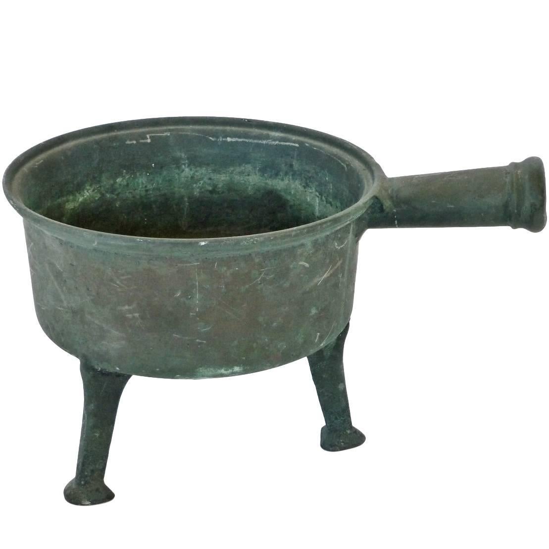 Rare 17th Century German Bronze Posnet Pot For Sale