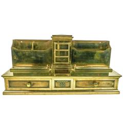 Antique Rare Bronze Desk Tidy from old Pennsylvania Country Club front desk. Circa 1910