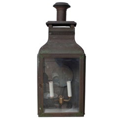 Early Painted 19th Century Wall Lantern