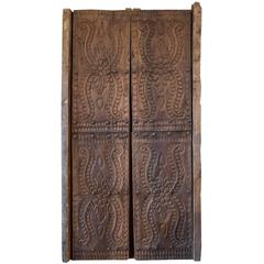 Pair of Heavily Carved Doors from Peru
