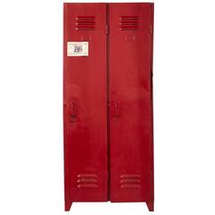 Vintage Red Metal Lockers