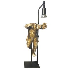 Vintage Putti Torch Figurine Lamp, circa 18th Century