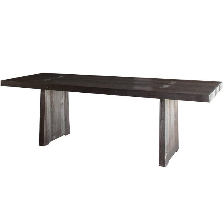 Char Wood Dining Table For Sale at 1stDibs