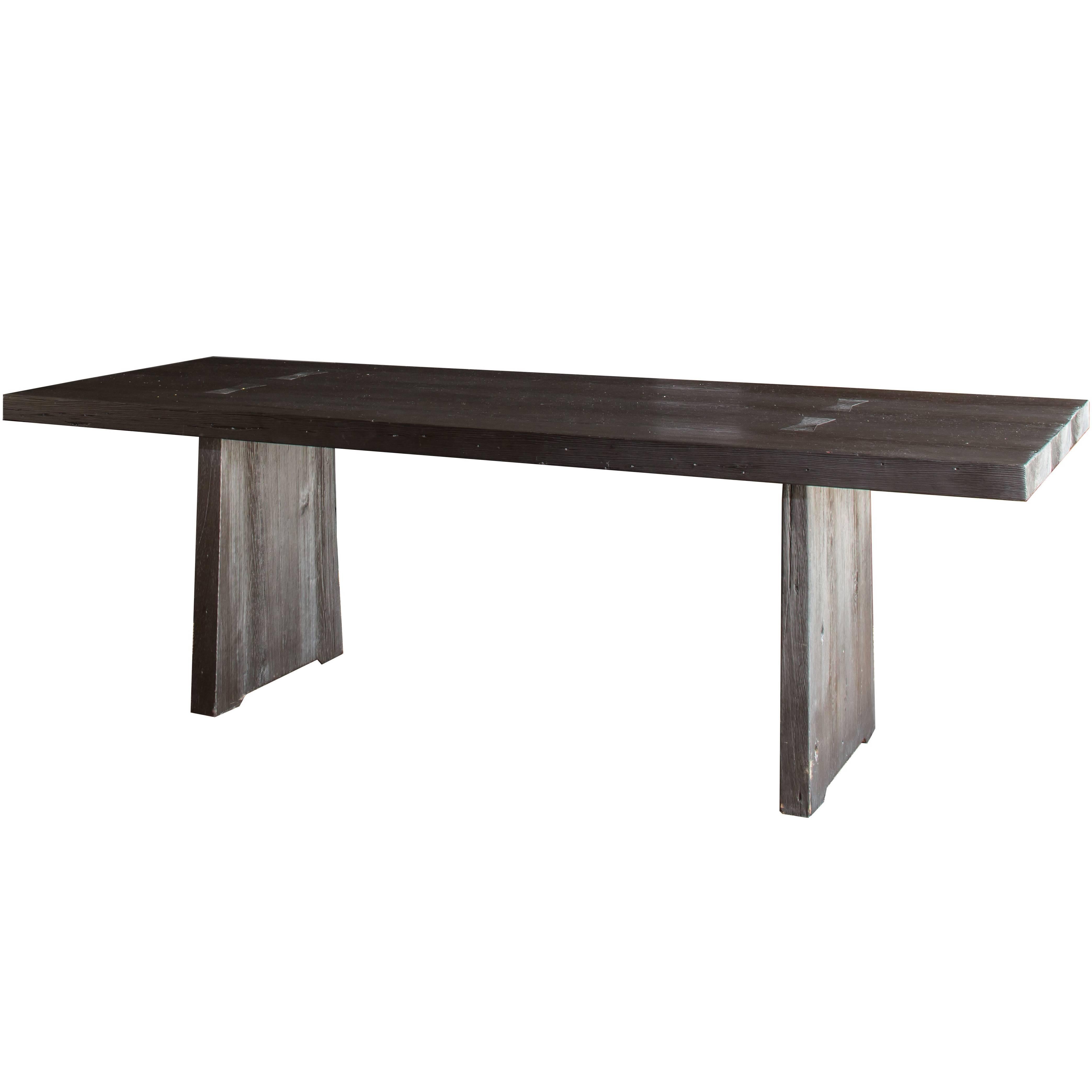 Char Wood Dining Table For Sale