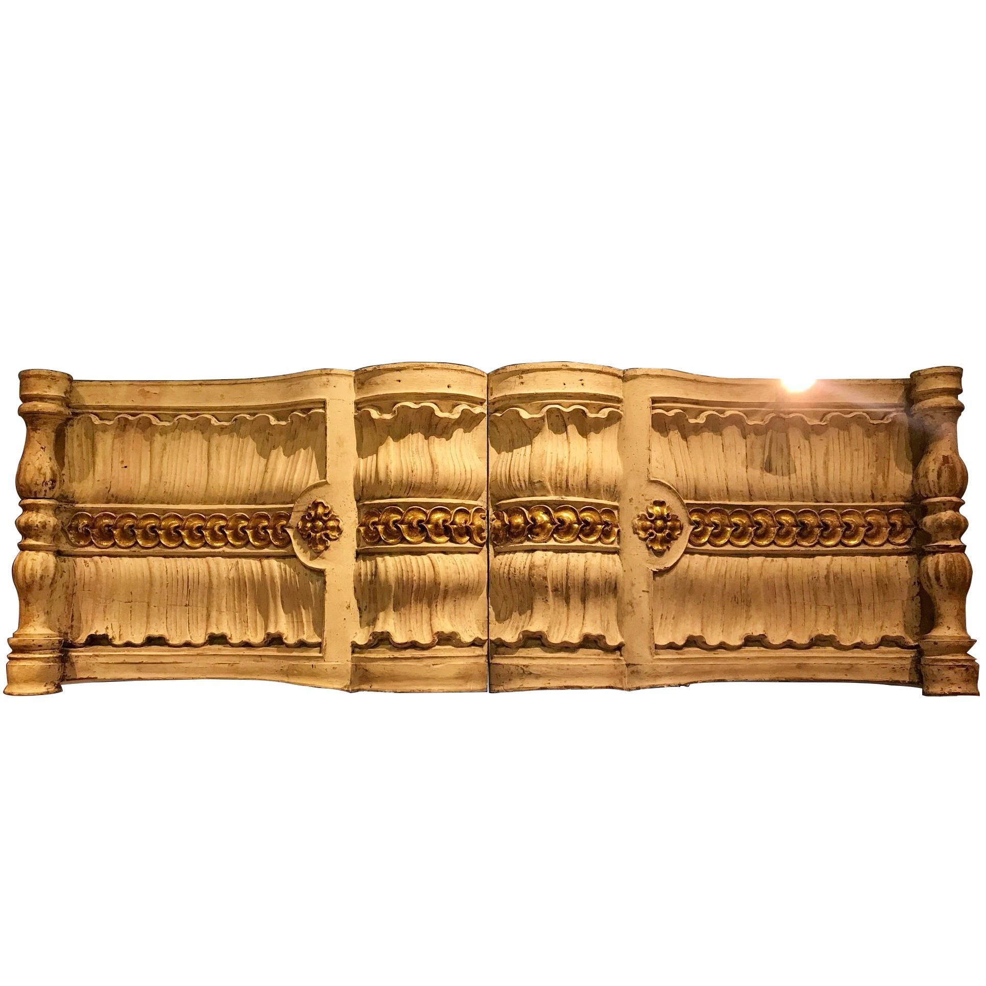 Pair of French Parcel-Gilt Corbels