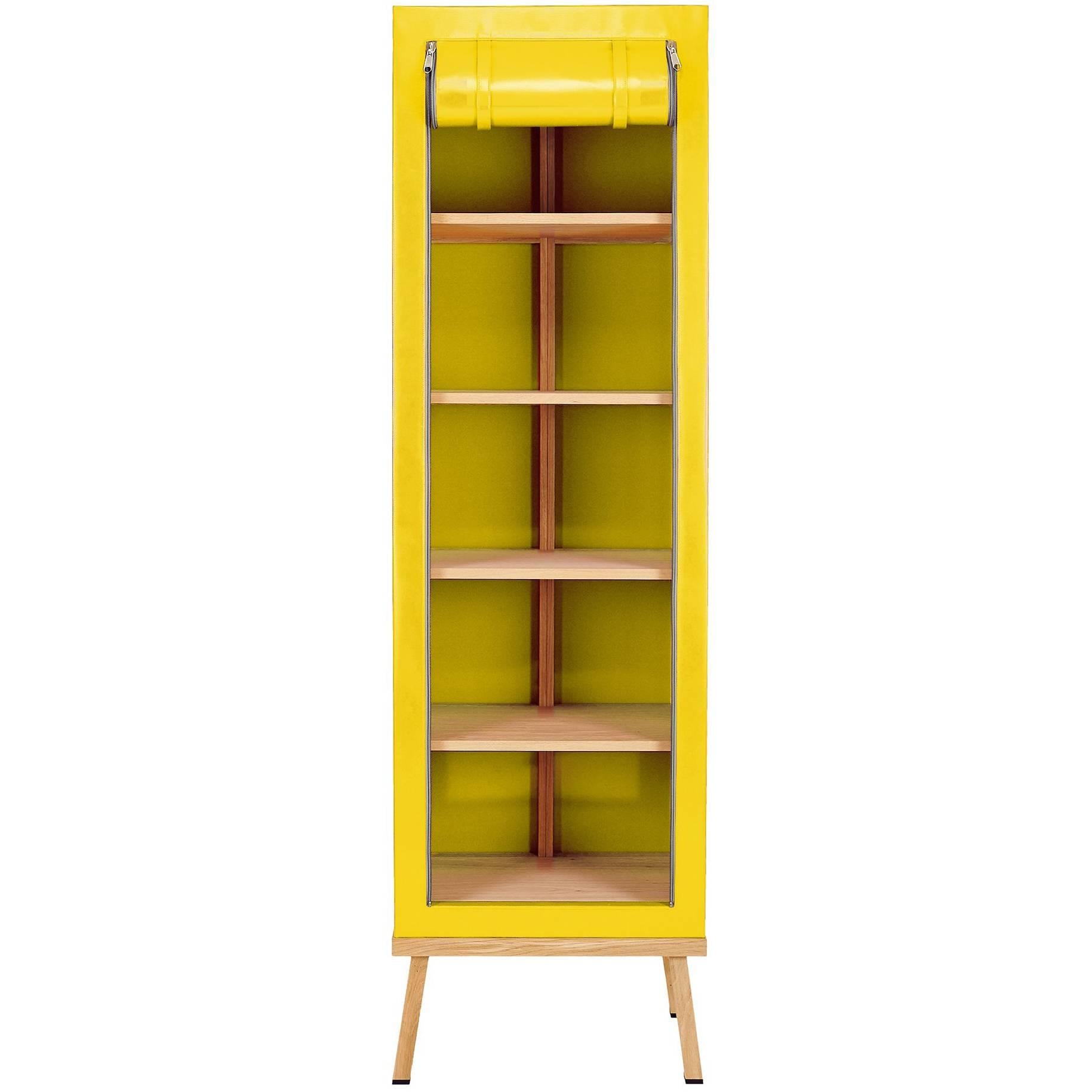 Visser and Meijwaard Truecolors Cabinet in Yellow PVC Cloth with Zipper Opening For Sale