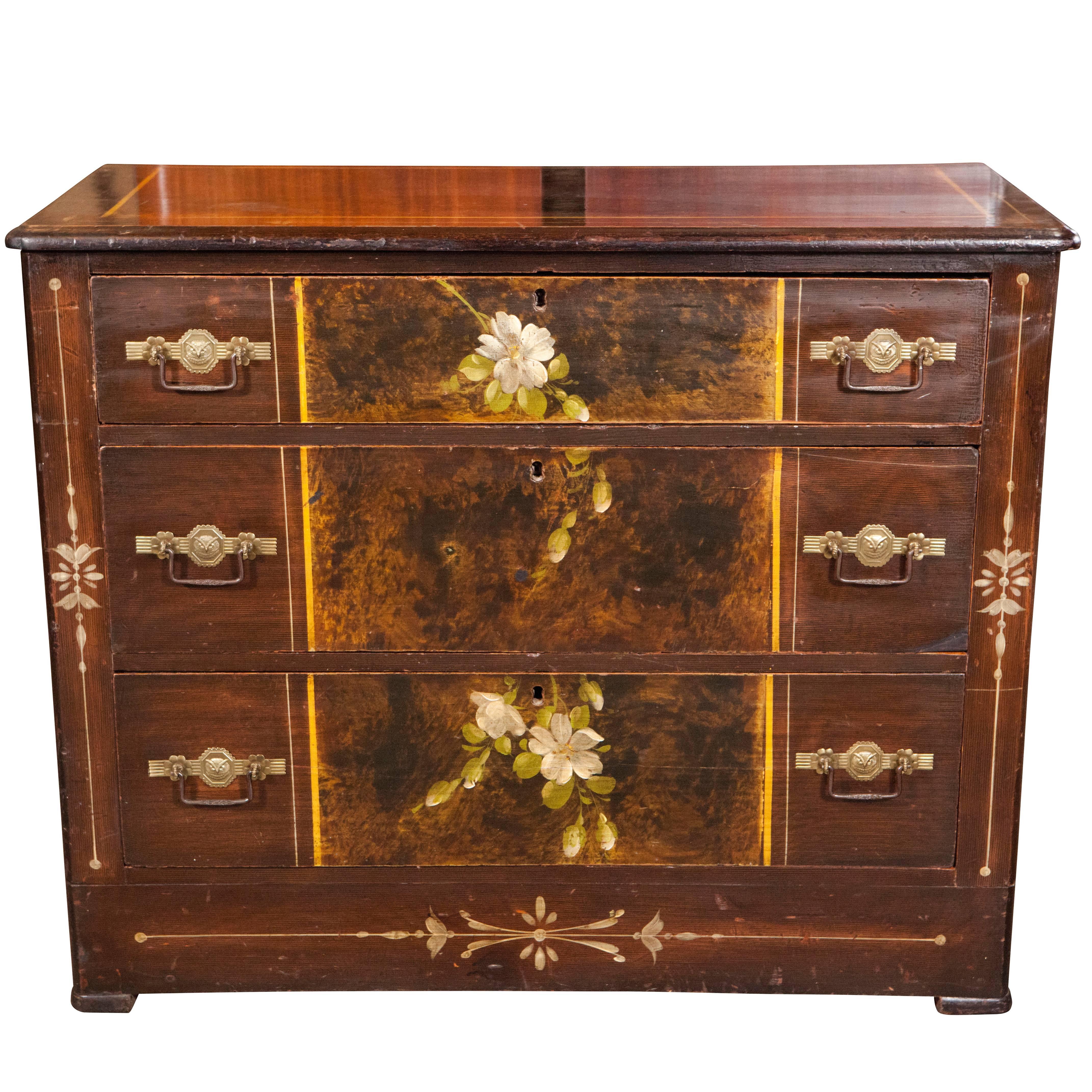 American Painted Chest of Drawers For Sale