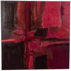 Abstract Expressionist Painting in Tones of Red 3