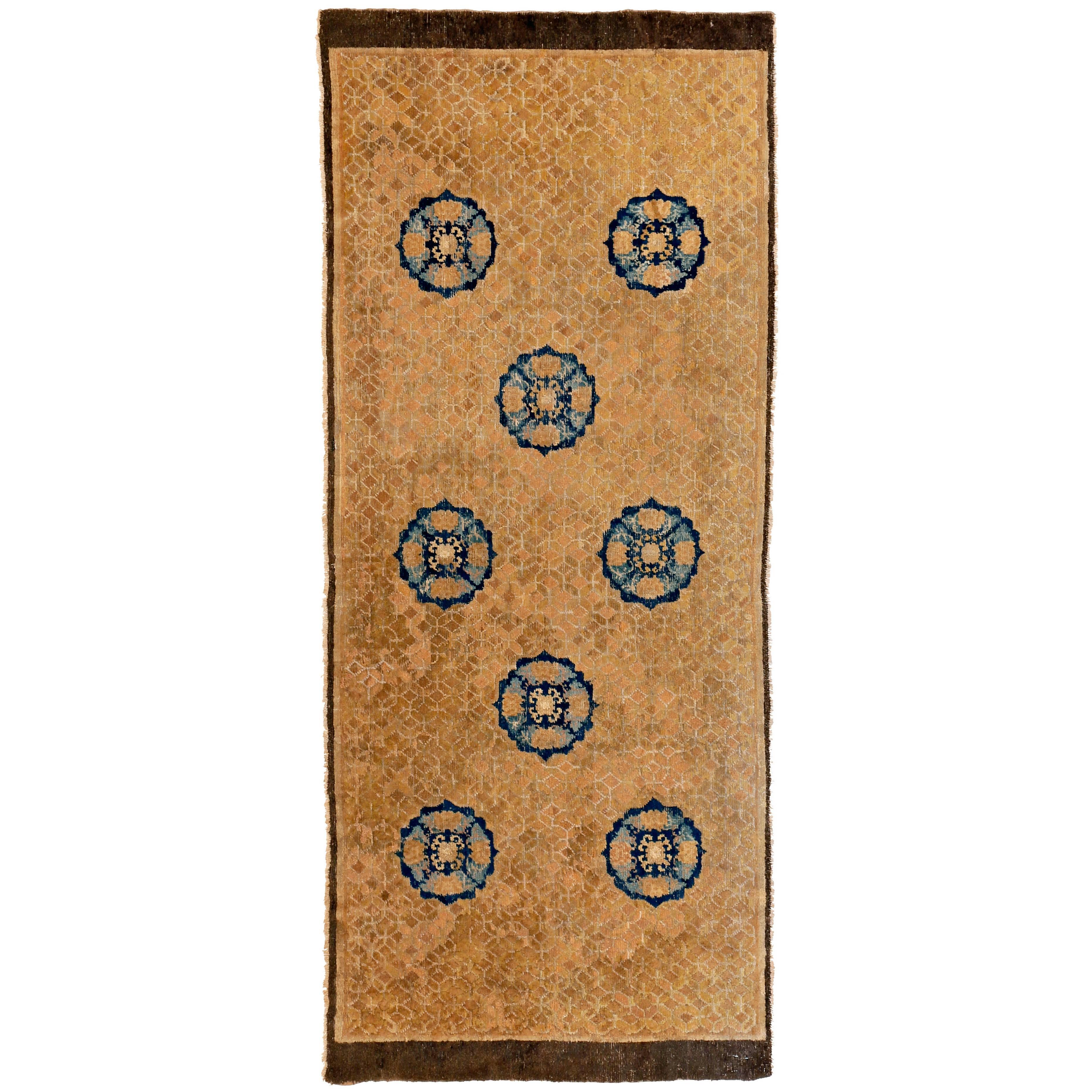 Early Ningxia Dais Cover with Eight Lotus Flower Medallions