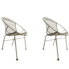 Pair Mid-Century Restored Hoop Chairs 5