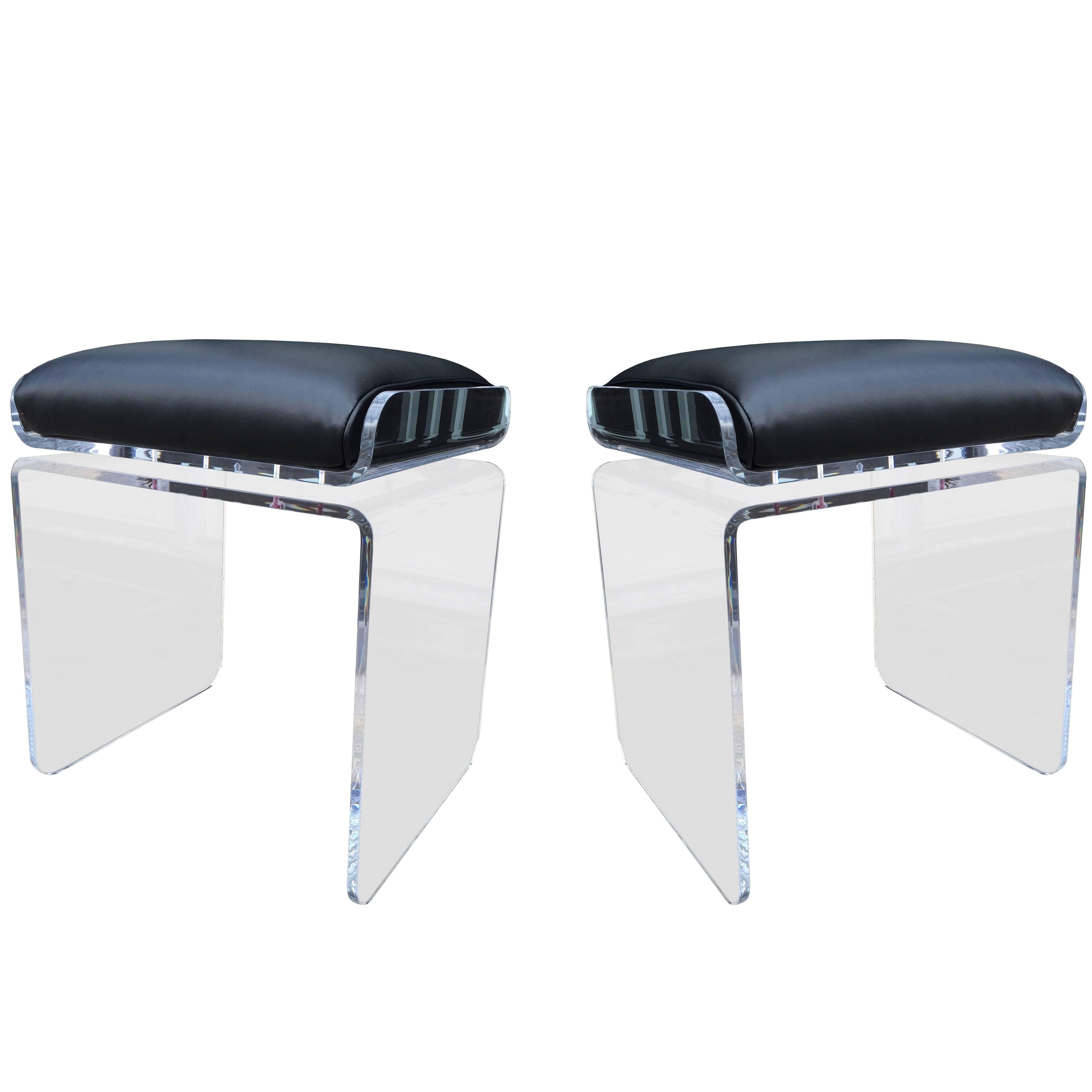 Pair of Swivel Benches by Charles Hollis Jones from the "Waterfall" Line