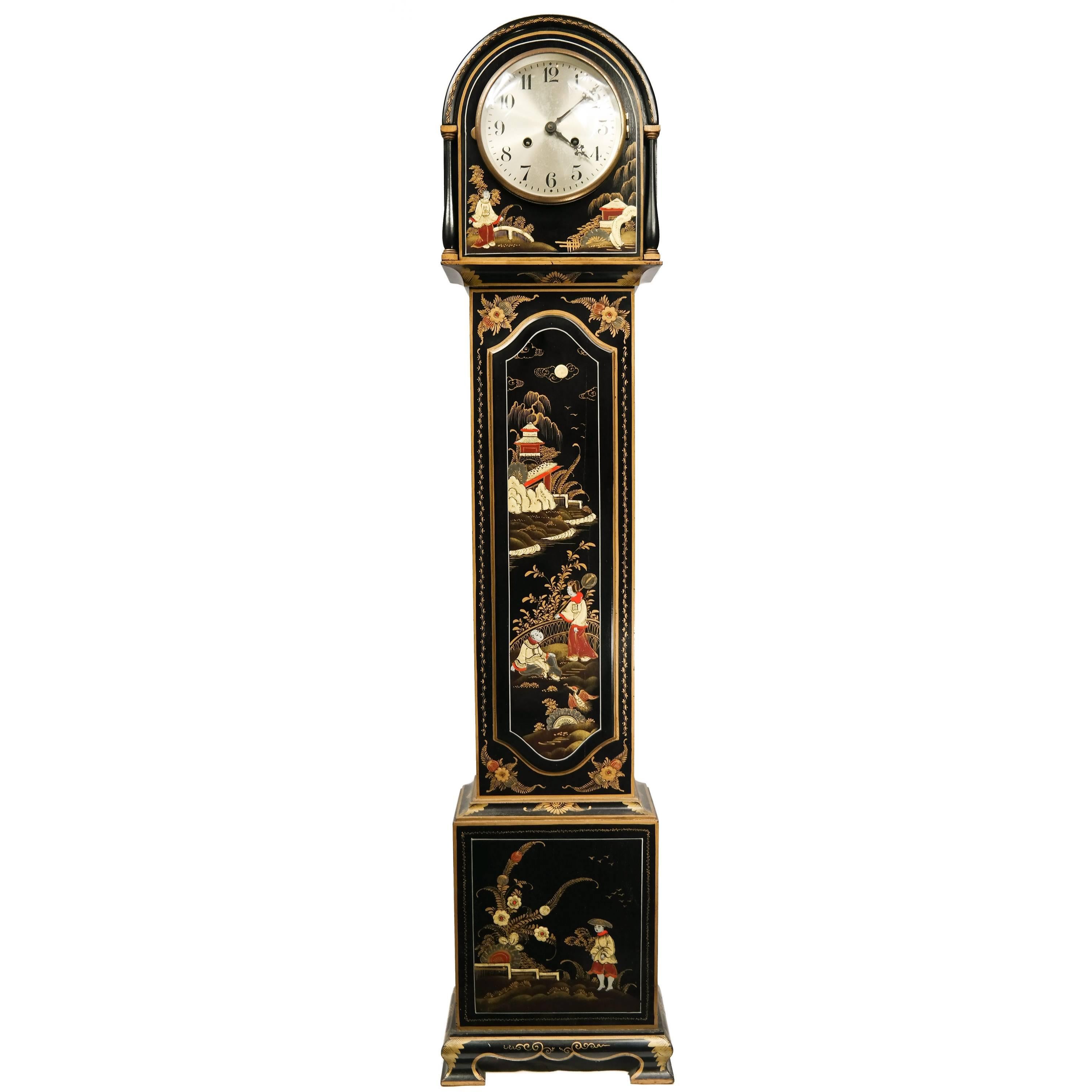 Exceptional Chinoiserie Grandmother Clock