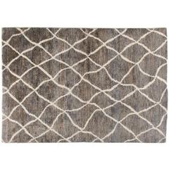 Hand-Knotted Moroccan Stark Rug