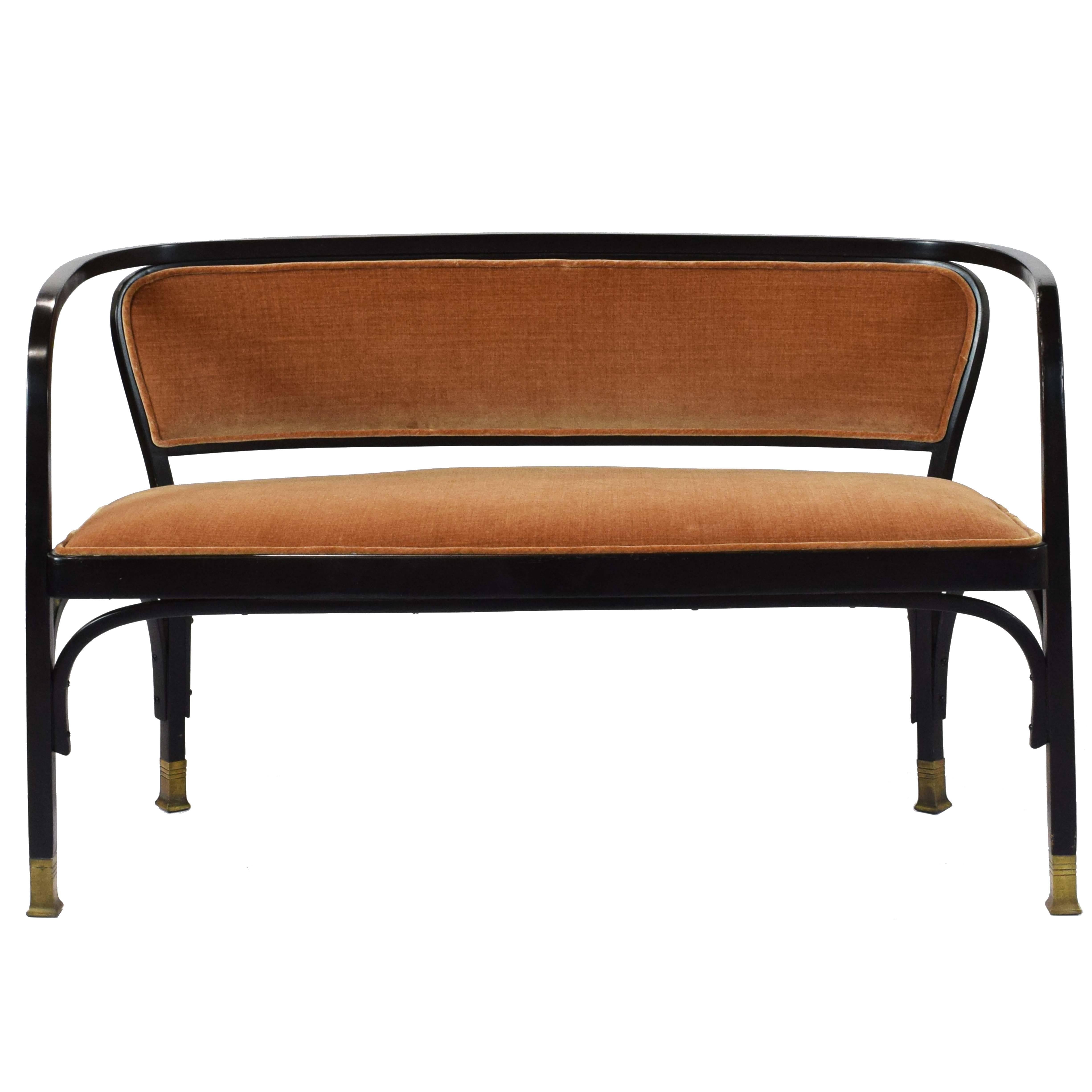 Vienna Secession Josef and Jacob Kohn Settee by Gustav Siegel For Sale