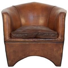 Leather Club Chair by Bart Bekhoven