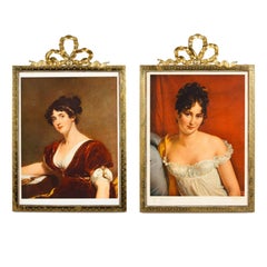 Pair of Louis XVI Style Brass Frames, Early 1900s