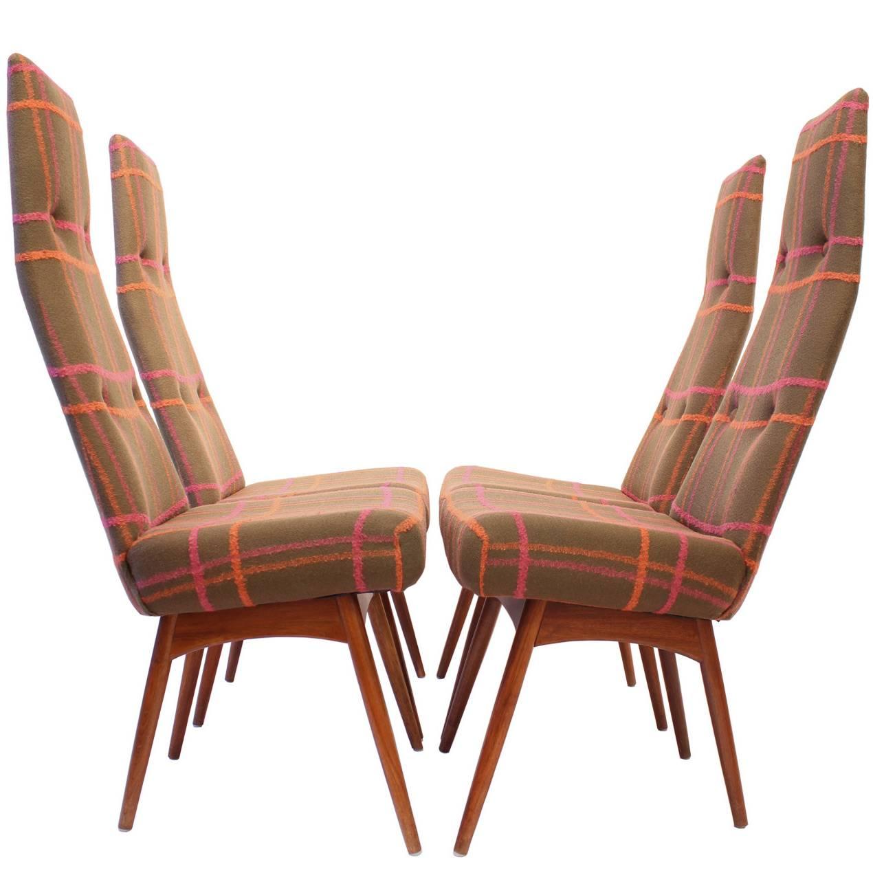Adrian Pearsall 1960s High Back Dining Chairs For Sale