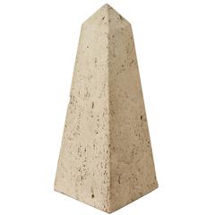 Large Travertine Obelisk