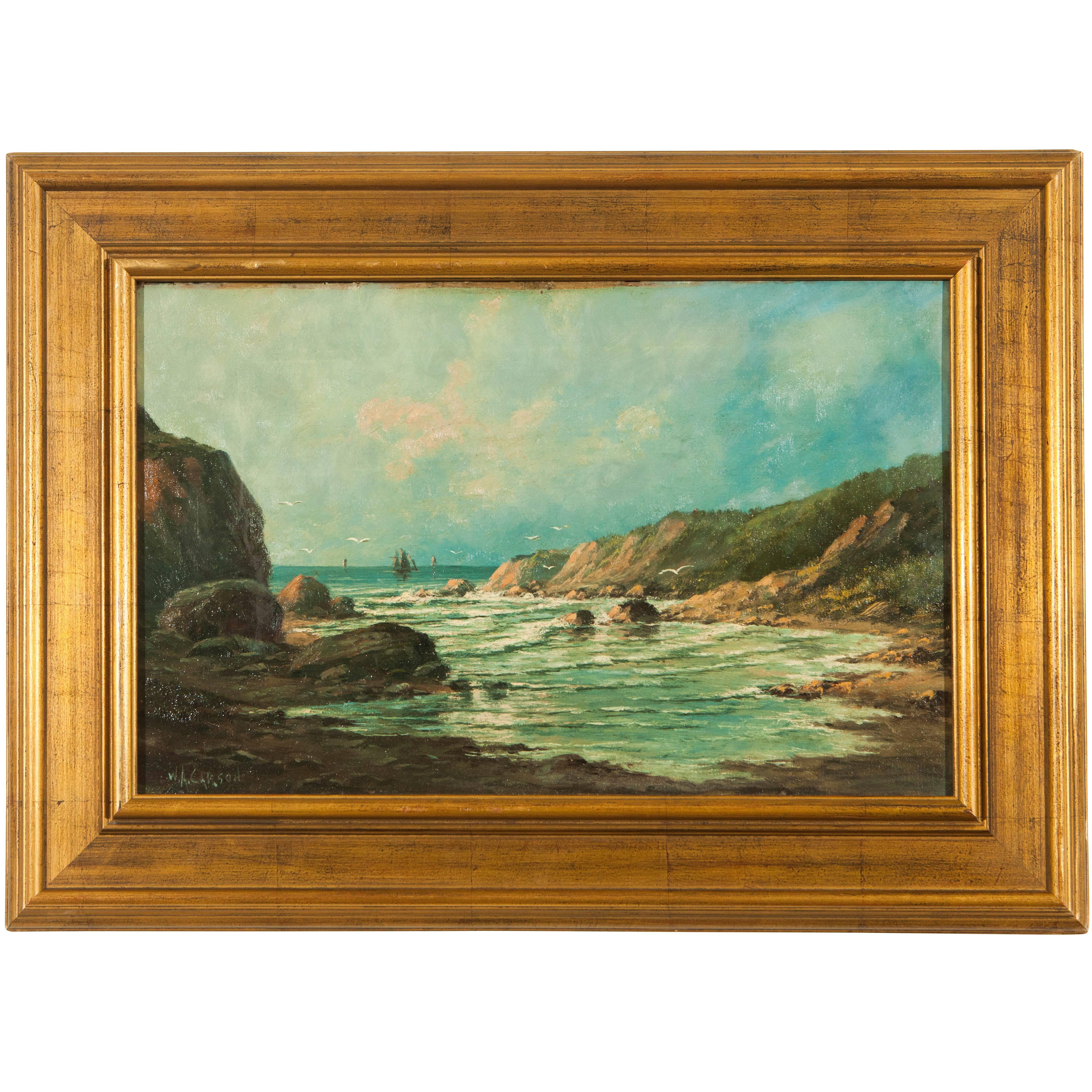  Western Coastal Landscape Painting For Sale