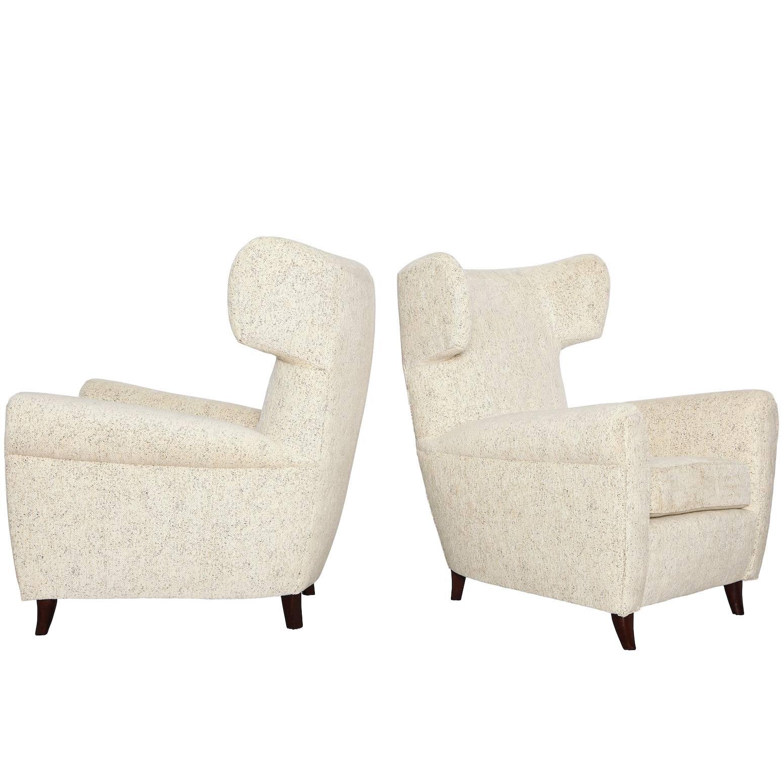 Pair of Modernist Wing Chairs