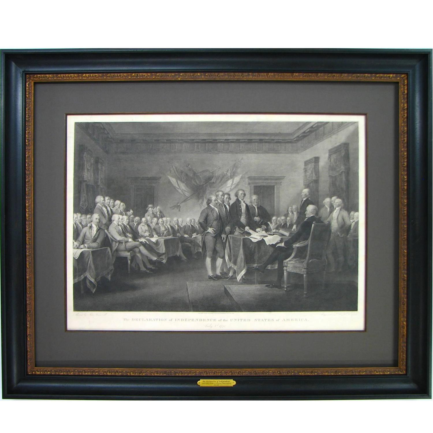 Declaration of Independence by John Trumbull First Edition Engraving