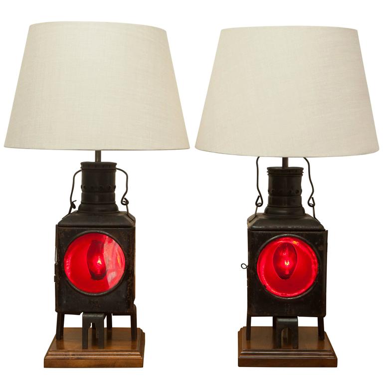 Antique Train Lantern Lamp For At 1stdibs Antique Train Lantern Lamp For