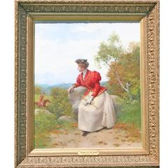 Hunt Painting by Jules Ballavoine
